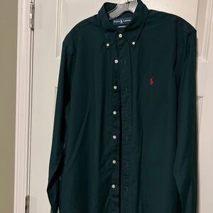 HUNTER GREEN BUTTON DOWN POLO OXFORD